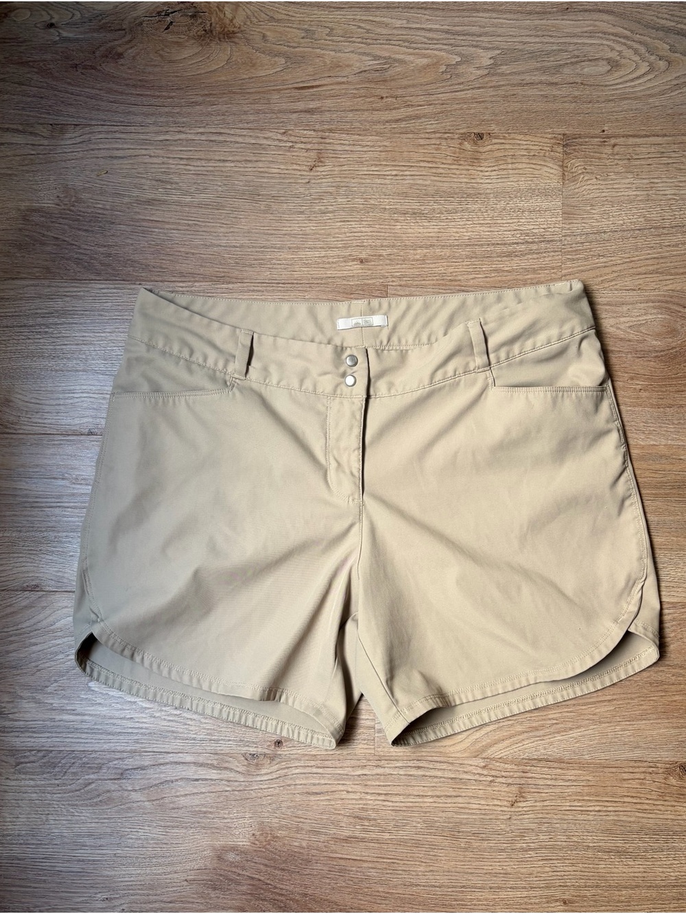 adidas Beige Athletic Shorts Hiking Outdoor Womens Sz 12